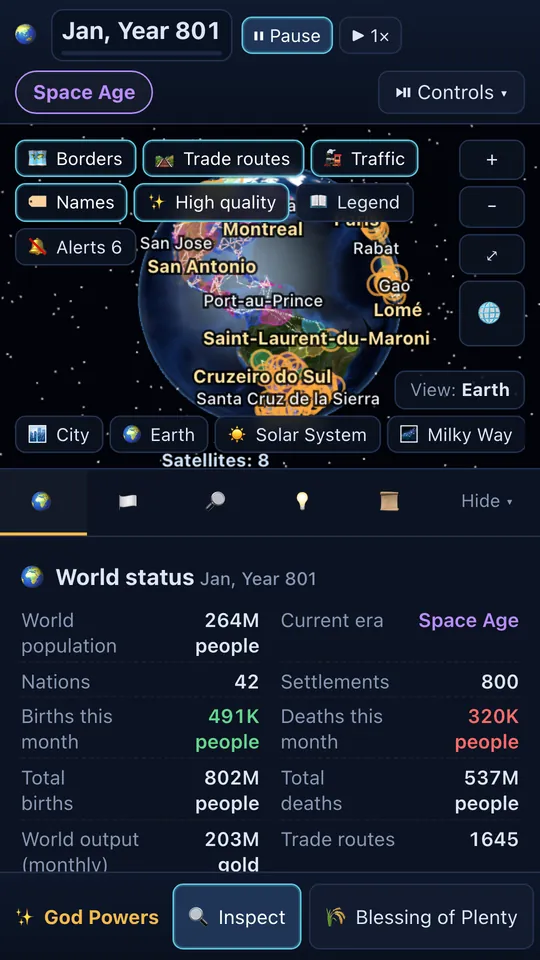 Civilizations that grow by themselves